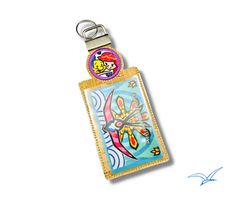 Circle Applique Key Fob Card Holder READ DESCRIPTION Crashing Waves Designs