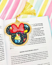 Bow Mouse Applique Bookmark Ornament