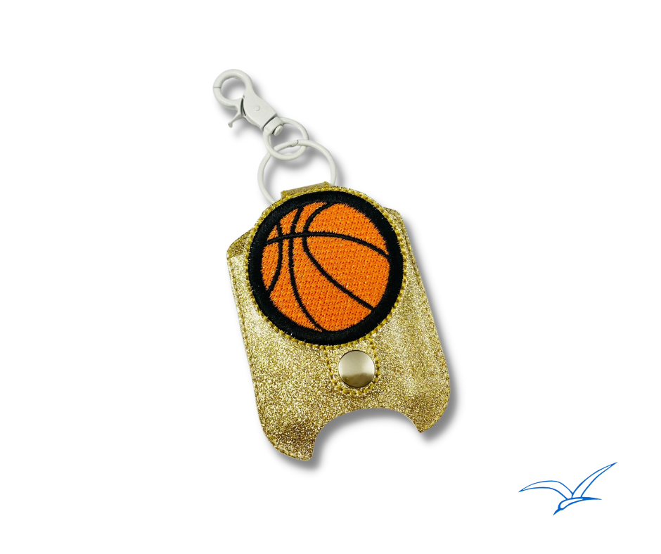 Basketball 2oz Applique Sanitizer Holder Crashing Waves Designs