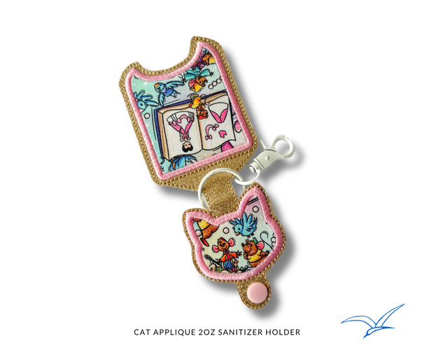 Cat 2oz Applique Sanitizer Holder