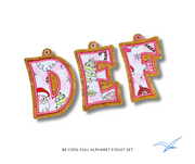 Be Cool Complete Applique Letter Set- Eyelet READ DESCRIPTION