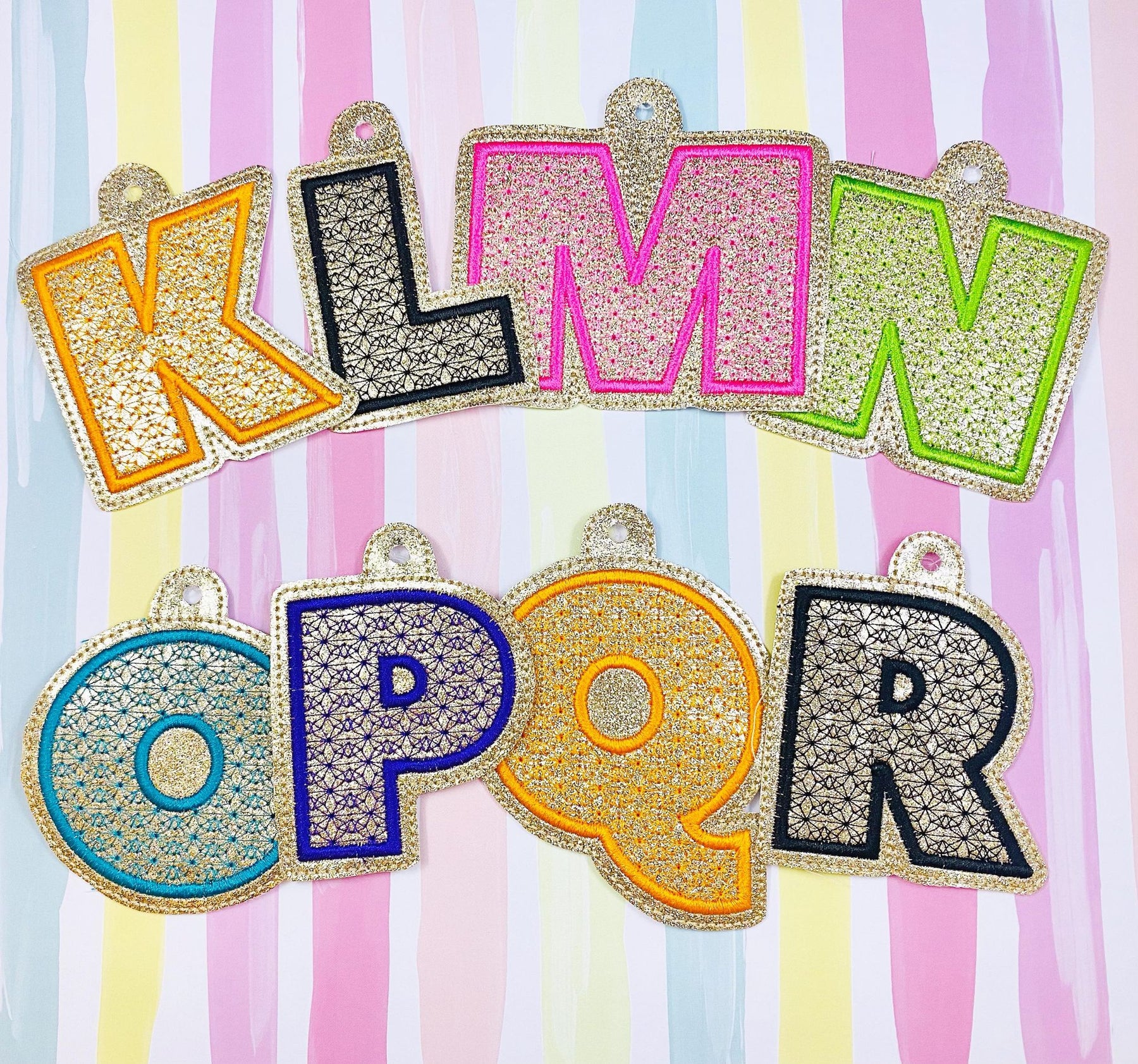 Complete Letter Set 1 Star- Eyelet/ Zipper Pulls – Crashing Waves Designs