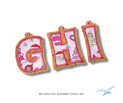 Be Cool Complete Applique Letter Set- Eyelet READ DESCRIPTION