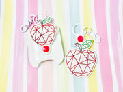 Geo Apple 2oz Applique Sanitizer Holder and Snap Tab Set