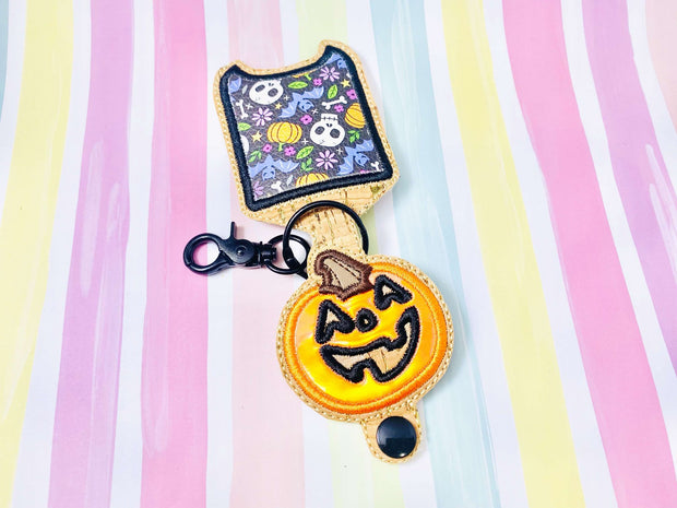 Pumpkin 2 Applique 1oz Sanitizer Holder