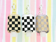 Checkered 2oz Sanitizer Holder Set