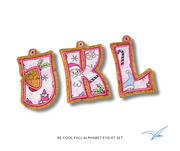 Be Cool Complete Applique Letter Set- Eyelet READ DESCRIPTION