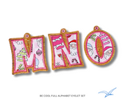 Be Cool Complete Applique Letter Set- Eyelet READ DESCRIPTION