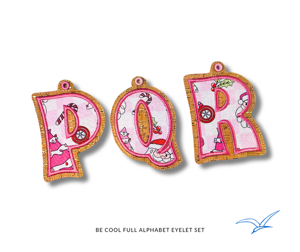 Be Cool Complete Applique Letter Set- Eyelet READ DESCRIPTION