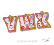 Be Cool Complete Applique Letter Set- Eyelet READ DESCRIPTION