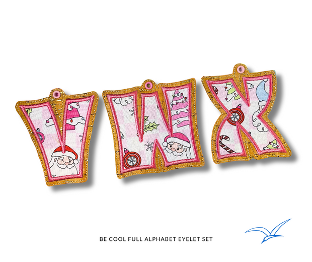 Be Cool Complete Applique Letter Set- Eyelet READ DESCRIPTION ...