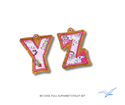 Be Cool Complete Applique Letter Set- Eyelet READ DESCRIPTION