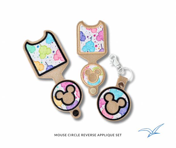 Mouse Circle Reverse Applique Set
