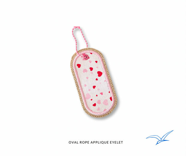Oval Rope Applique Eyelet Tag – Crashing Waves Designs