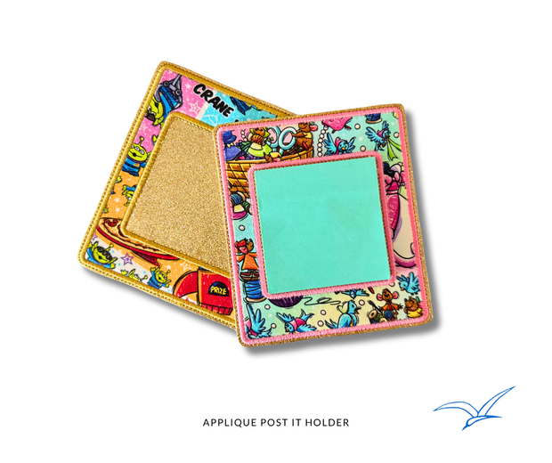 Applique Post It Holder- 5x7 or larger hoops