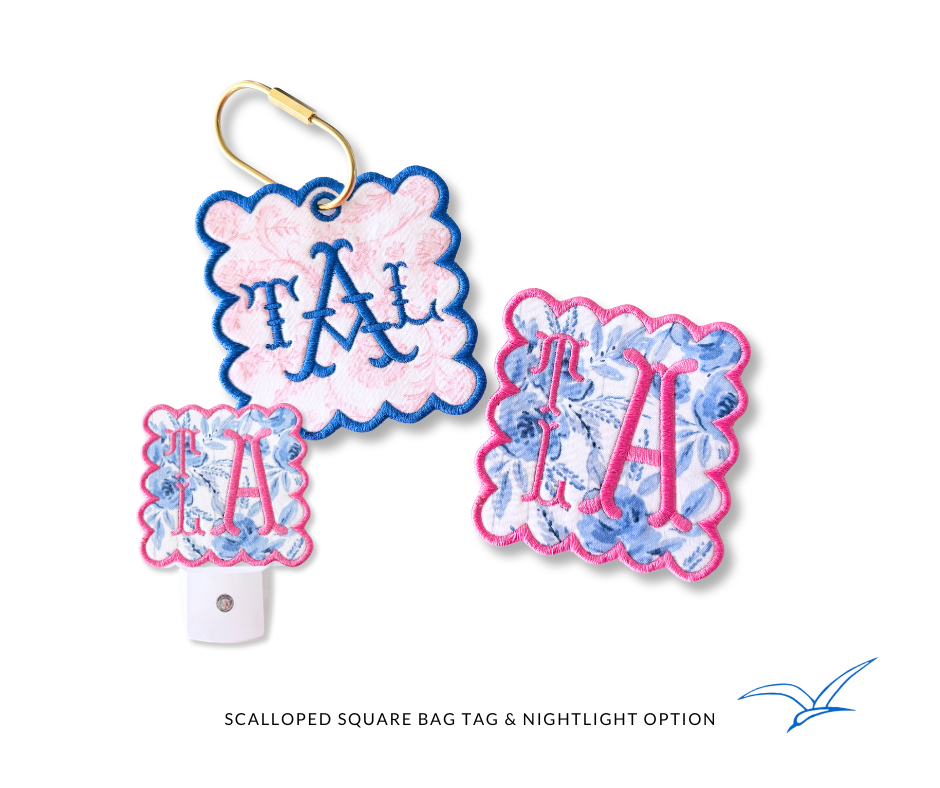 Scalloped Square Tag - READ DESCRIPTION – Crashing Waves Designs