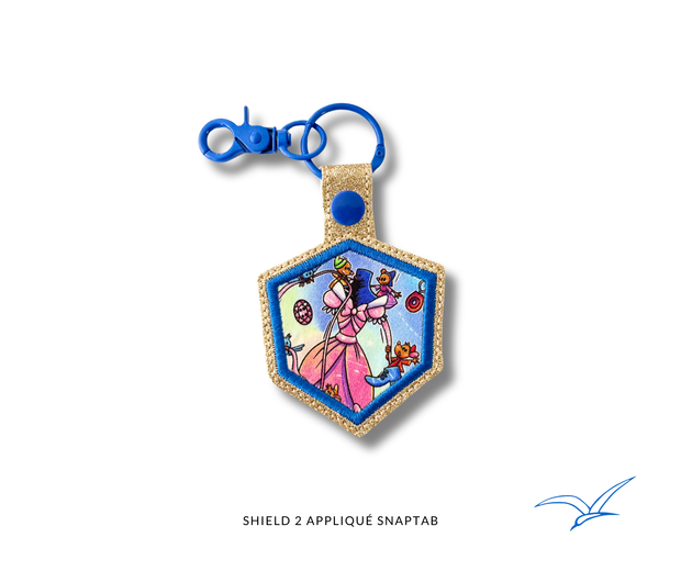 Shield 2 Applique Snap Tab