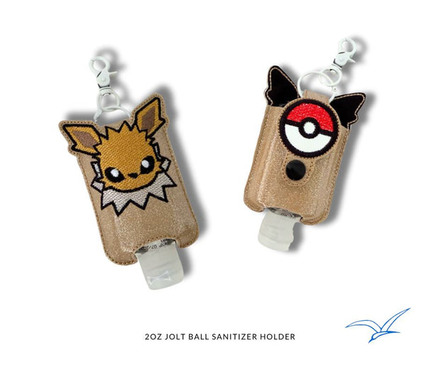 Sketchy Jolt Ball Applique 2oz Sanitizer Holder