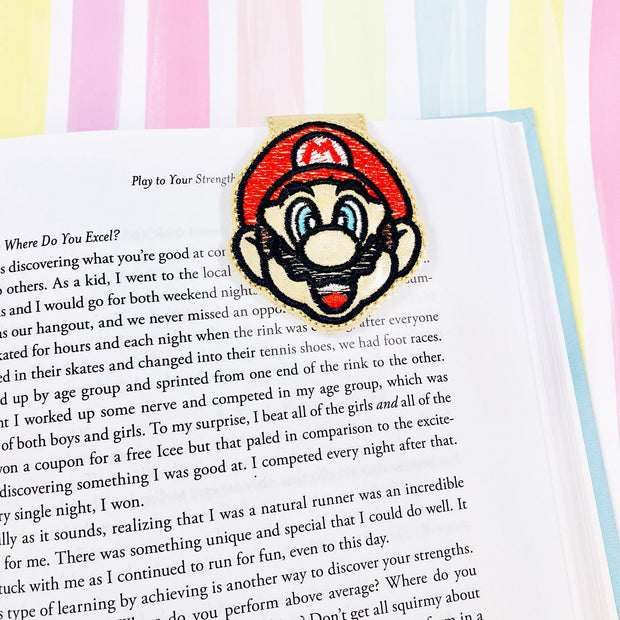 Sketchy Mario Magnetic Fold Over Bookmark