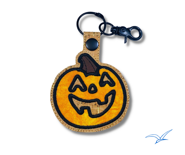 Pumpkin 2 Applique Snap Tab