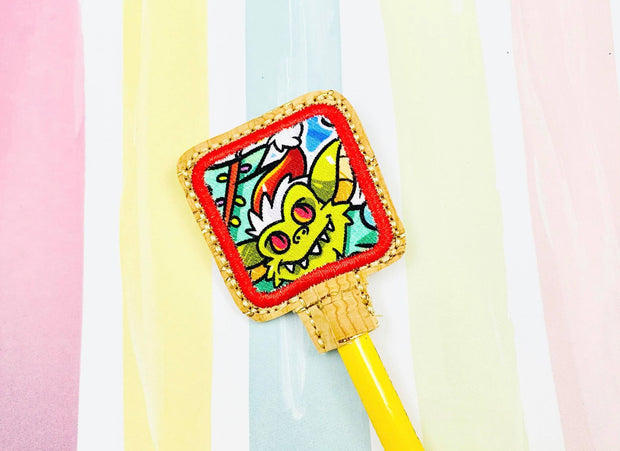 Rounded Square Applique Pencil Topper