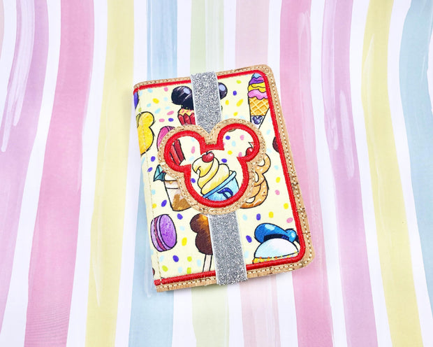 Mouse Applique Mini Notebook Cover Applique Cover- 5x7 or larger hoops