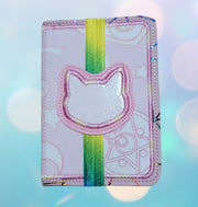 Cat Applique Mini Notebook Cover Applique Cover- 5x7 or larger hoops