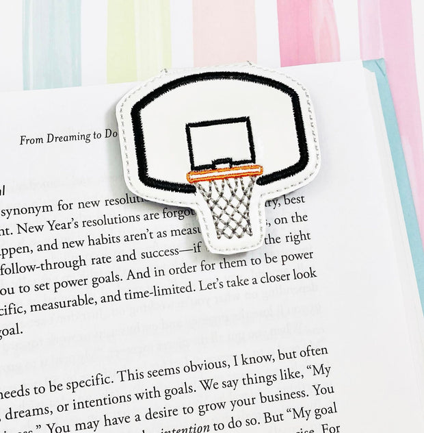 Basketball Hoop Magnetic Fold Over Bookmark