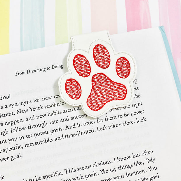 Sketchy Paw Magnetic Fold Over Bookmark