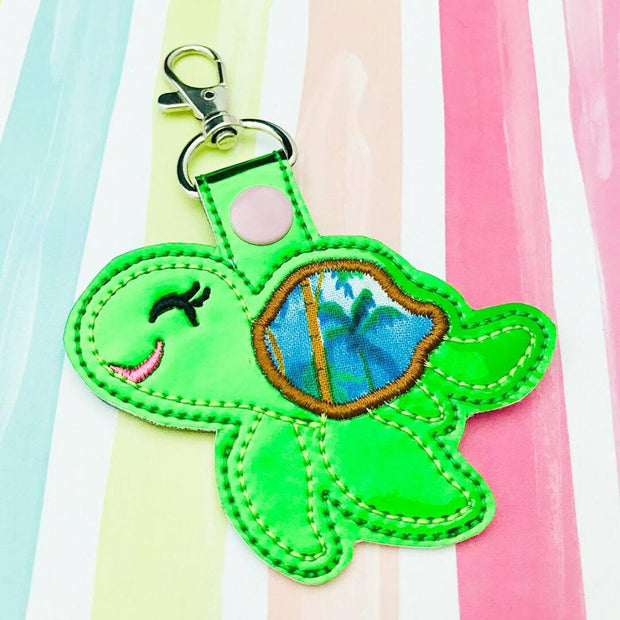 Turtle Applique Snap Tab