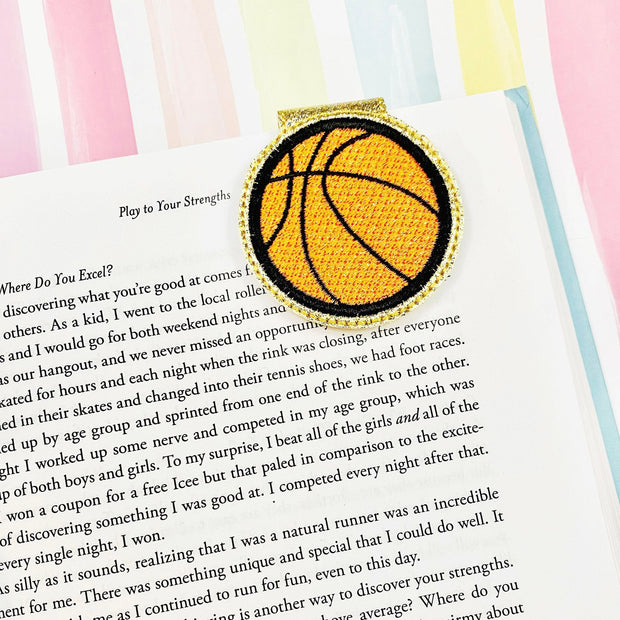Basketball Magnetic Fold Over Bookmark