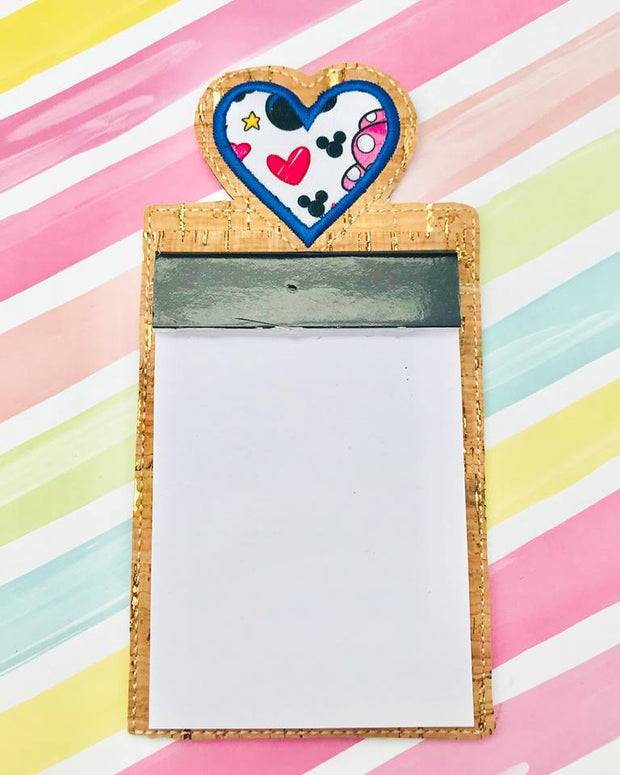 Heart Applique Note Pad Holder- 5x7 or larger hoops