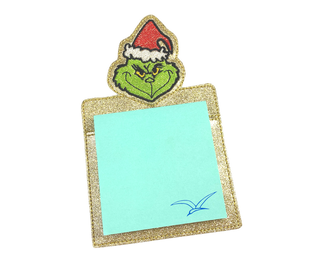 Sketchy Green Man Post It Holder- 5x7 or larger hoops