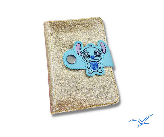 Space Critter Mini Strap Satin Applique Notebook Cover- 5x7 or larger hoops