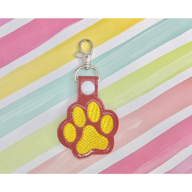 Paw Print Snap Tab