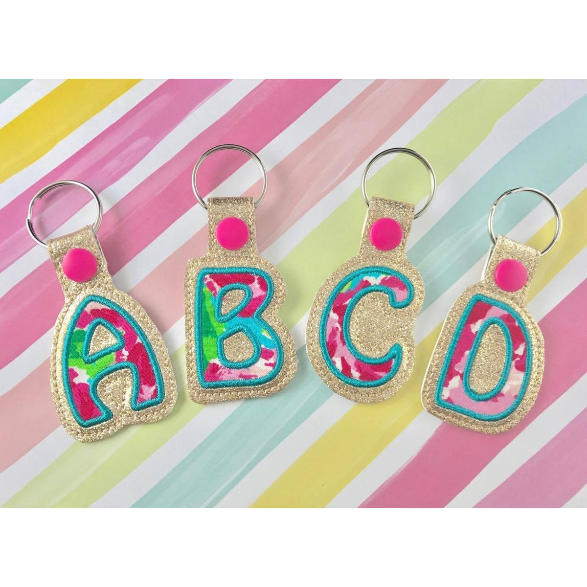 Complete Letter Alphabet Set Applique Snap Tab – Crashing Waves Designs