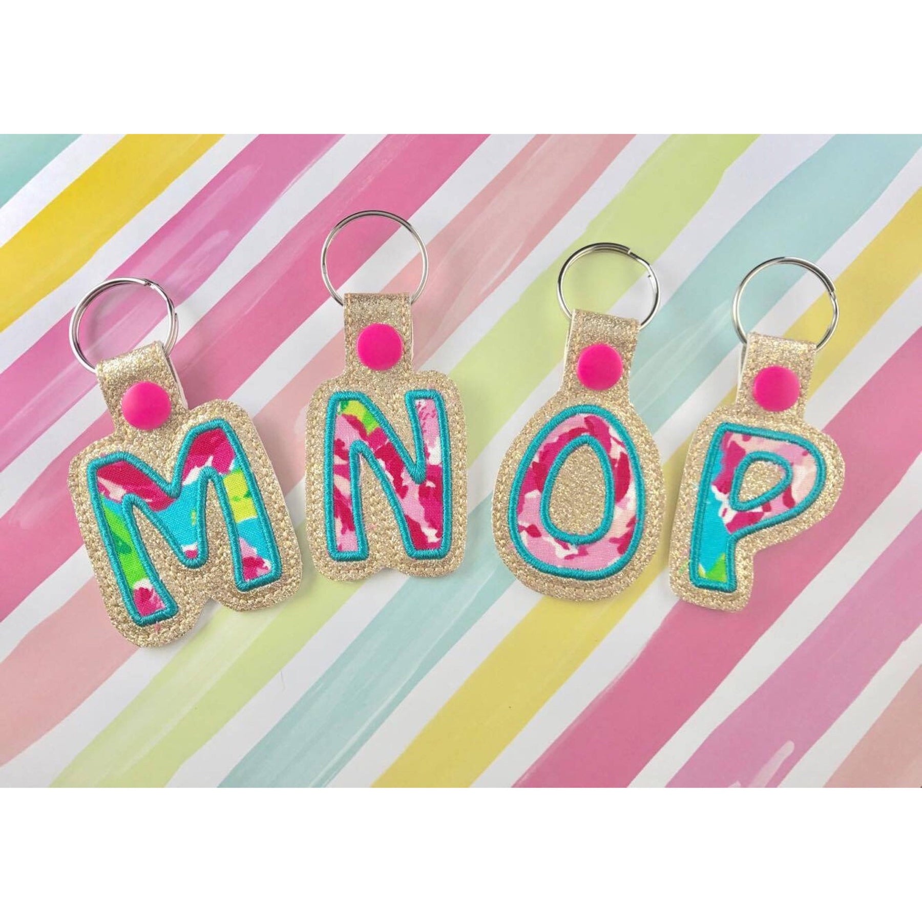 Complete Letter Alphabet Set Applique Snap Tab – Crashing Waves Designs